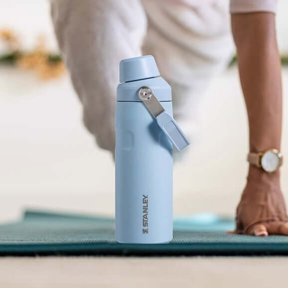 Stanley tumbler China water drop blue Stainless steel straw cup 473ml loveinstarbucks loveinstarbucks