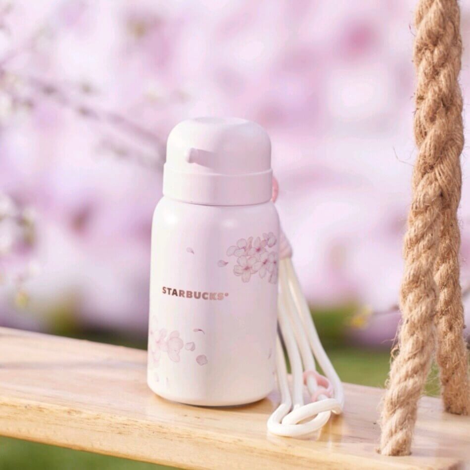 Starbucks China 2024 spring walk series pink Sakura stainless steel cup  Starbucks loveinstarbucks