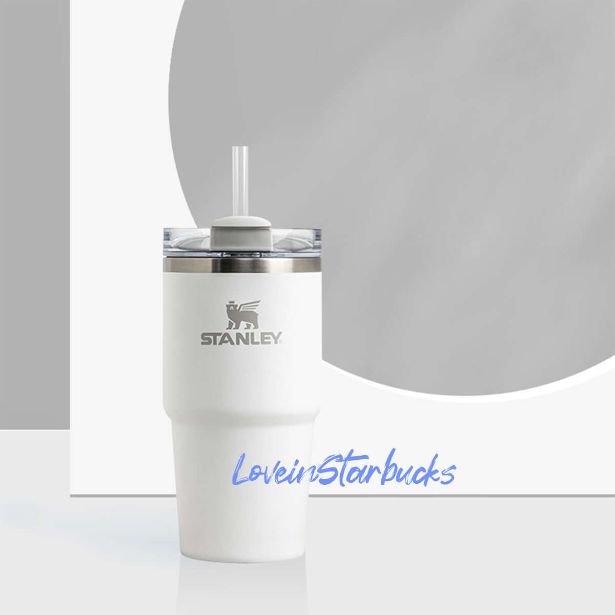 Stanley China Quencher 2.0 Frosty white color cup 20oz Stanley loveinstarbucks