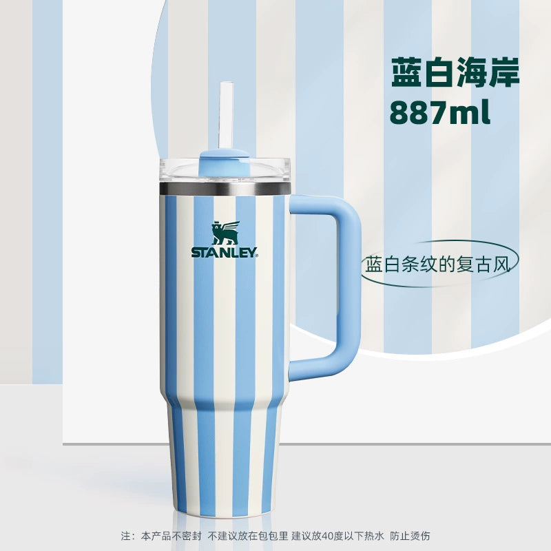 Stanley China 2025 Stainless blue white steel cup 887ml 30oz