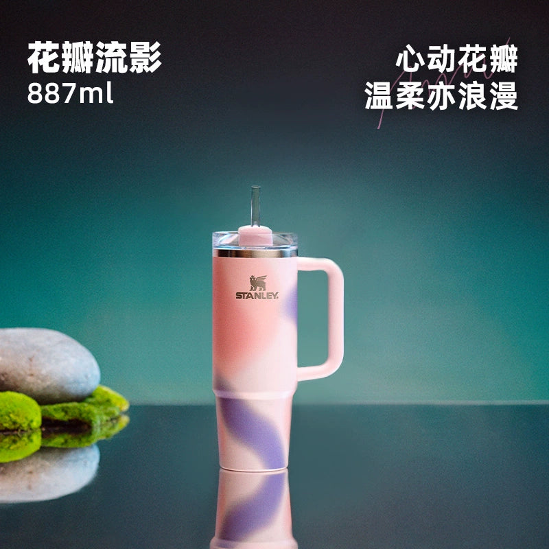 Stanley China 2025 colorful pink Stainless steel straw cup 887ml 30oz