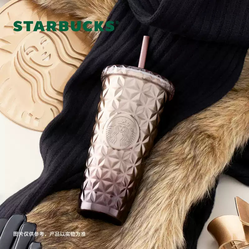 Starbucks China 2024 Brown Gold series Dion Stainless steel cup 20oz Starbucks loveinstarbucks