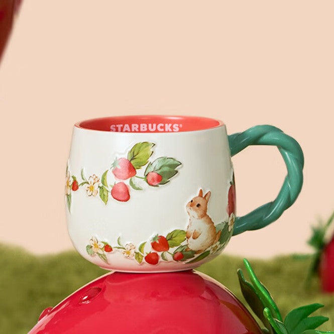 Starbucks China 2024 Strawberry Bunny Paradise series mug 380ml Starbucks loveinstarbucks