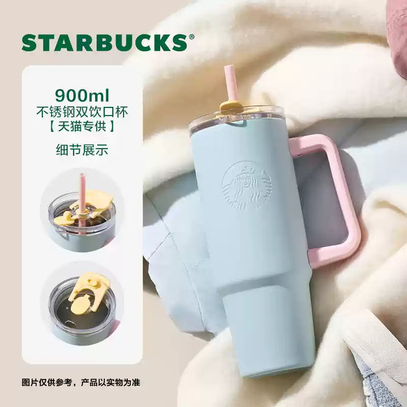 Starbucks China 2025 blue Stainless Steel Straw Cup 900ml 30oz