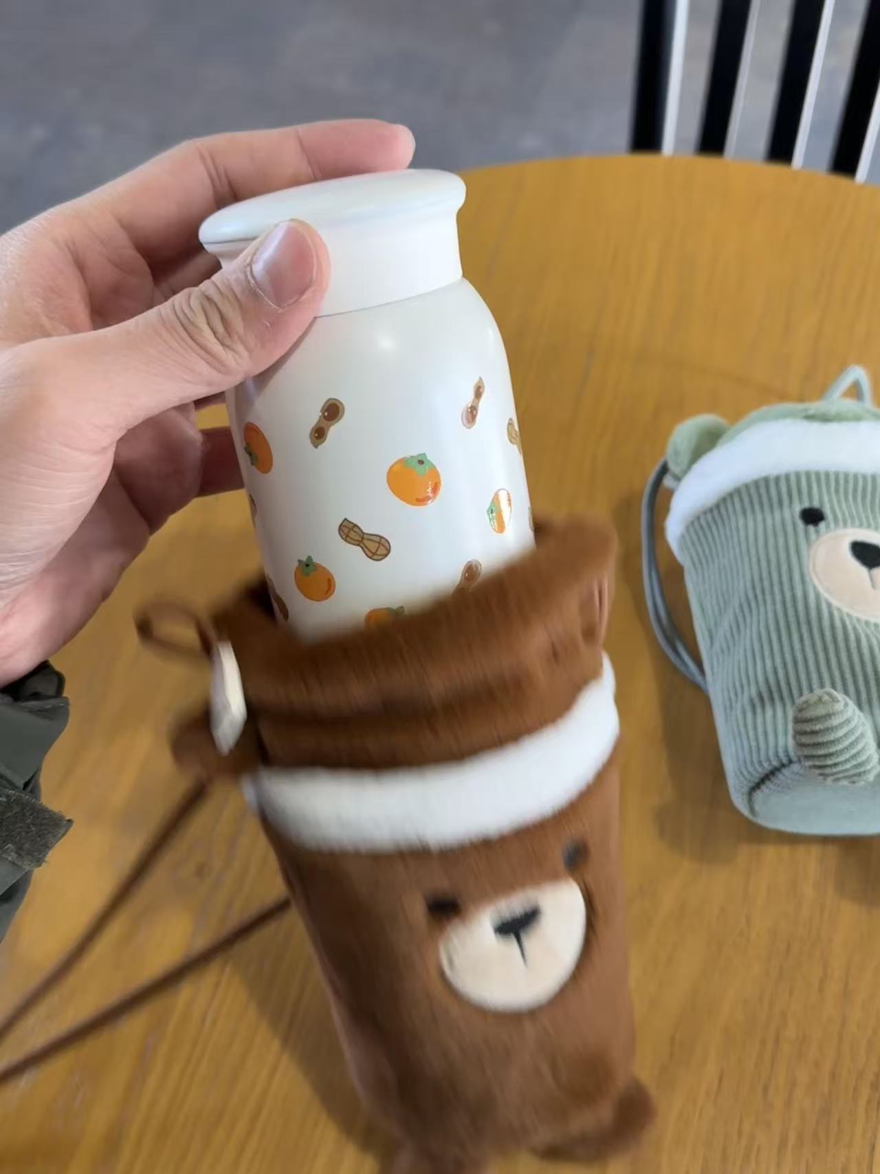 pre-order Starbucks China 2026 Bearista Bear Matcha and Chocolate cup sleeve bag