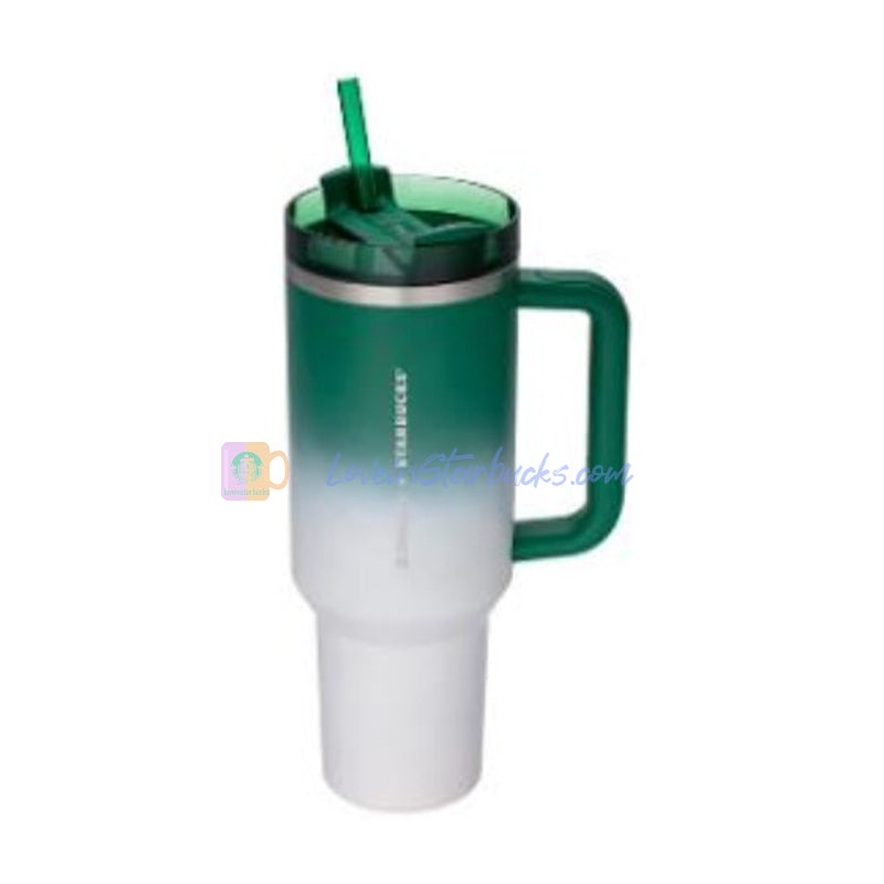 Starbucks Taiwan 2025 27th Anniversary series Stanley gradient green Stainless steel cup 40oz