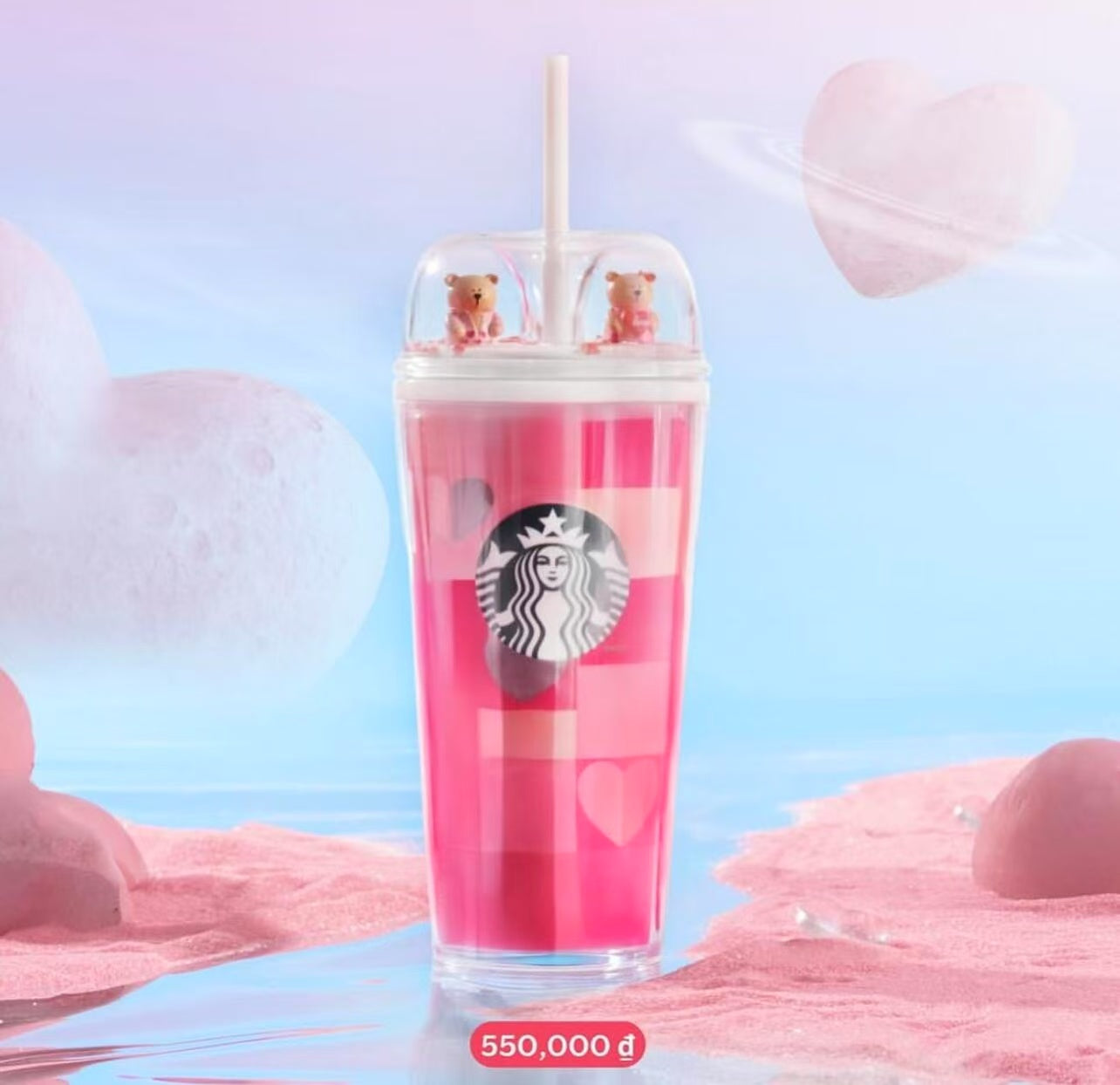 Starbucks Vietnam/Thailand 2025 Valentine's Day Collection straw cup