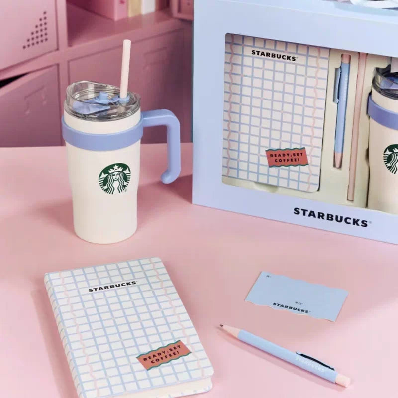 Starbucks China 2025 Back to Campus Series Straw Cup Laptop Set 470ml 16.54oz