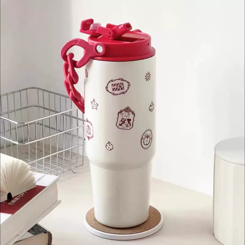 Starbucks China 2025 Christmas Heartbeat series 800ml stainless steel tumbler