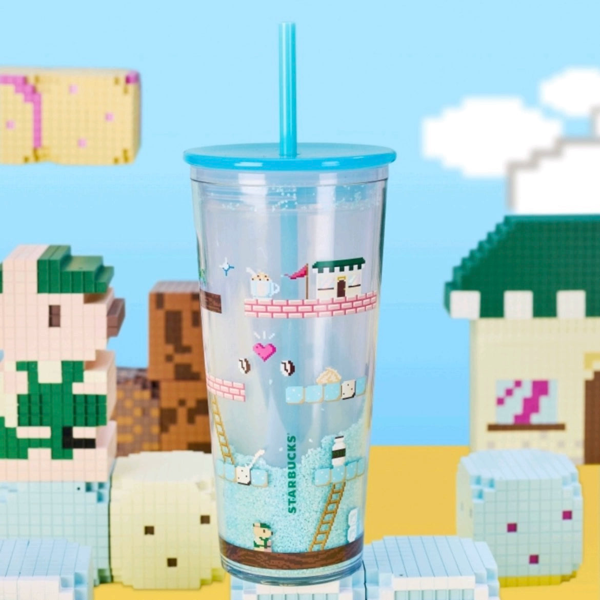 Starbucks China 2025 Game Adventure series Game Adventure Plastic Straw Cup 517ml 18.2oz