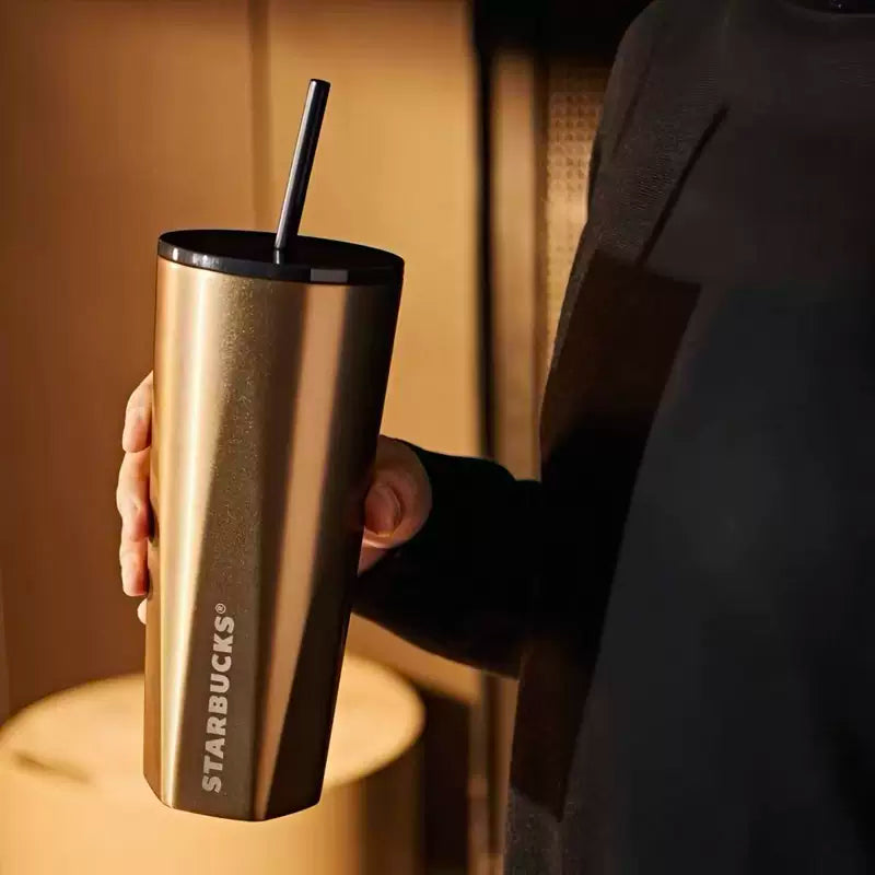 Starbucks China 2025 Gold Collection Stainless Steel Straw Cup 790ml 27.8oz