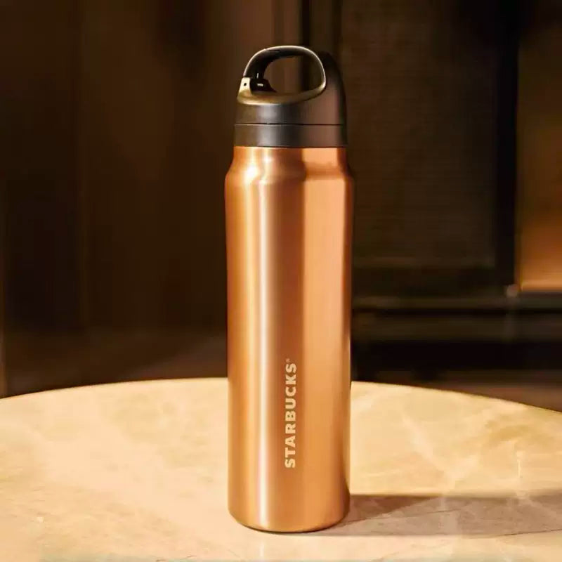 Starbucks China 2025 Gold Collection stainless steel double lid thermos cup gift box 450ml 15.84oz