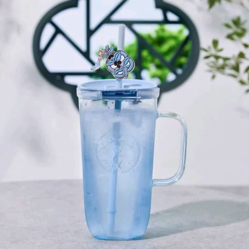 Starbucks China 2025 Oriental Garden Secret series 650ml Double Drinking Glass Straw Cup