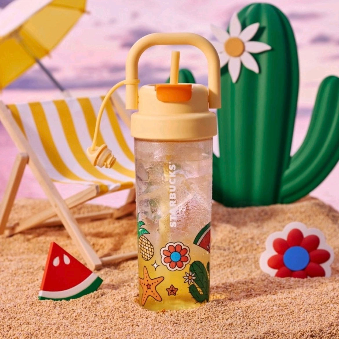 Starbucks China 2025 Tropical Series Plastic Cup 700ml 24.64oz