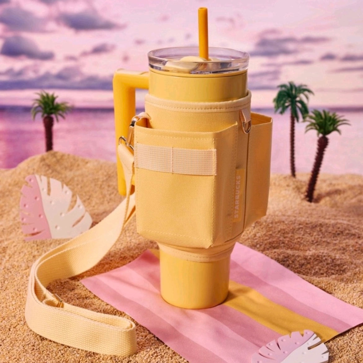 Starbucks China 2025 Tropical Series Stainless Steel Straw Cup with Cup Cover 1180ml 41.53oz