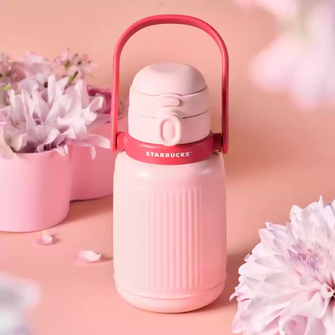 Starbucks China 2025 Valentine's Day online series stainless steel tumbler with handle 970ml 34.14oz