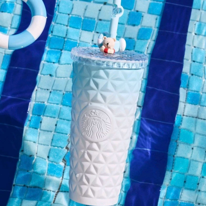 Starbucks China 2025 happy summer series Bear stainless steel straw cup 690ml 24.28oz