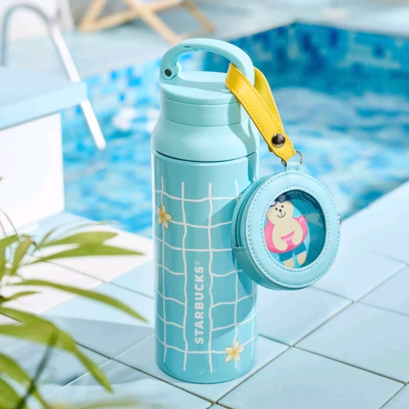 Starbucks China 2025 happy summer series stainless steel portable cup + storage pendant 600ml 21.12oz