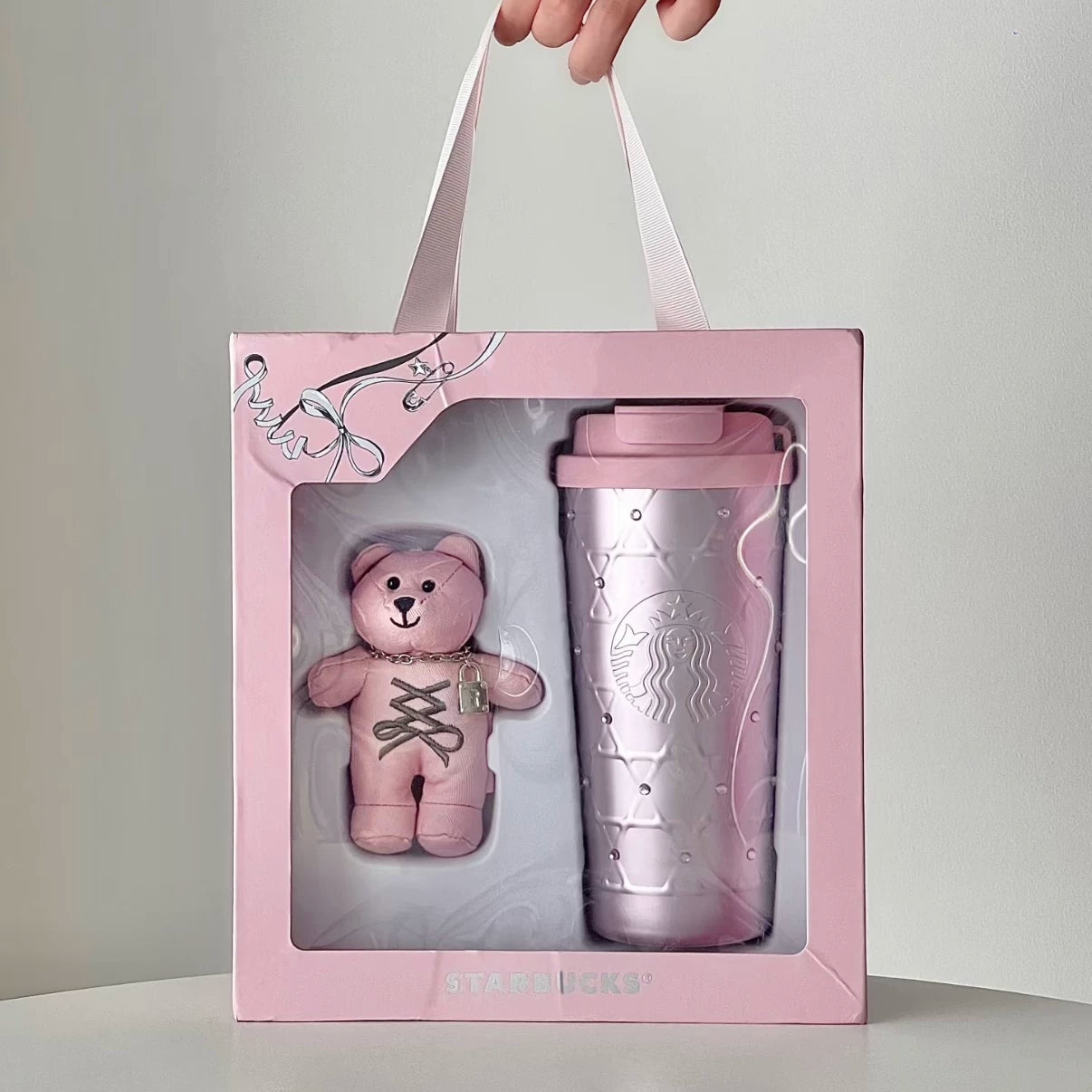 Starbucks China 2026 Ballet Series Pink 550ml Diamond Double Win Stainless Steel Cup Gift Box