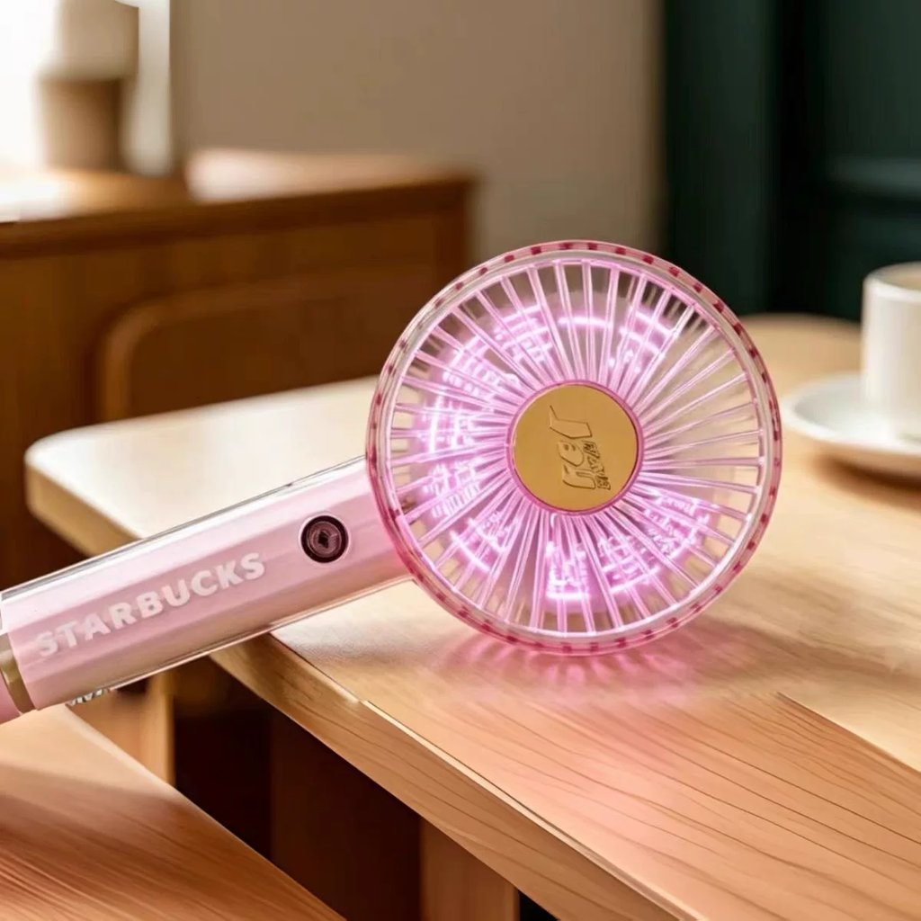 Starbucks China 2026 Jay Chou Summer Fan Concert Pink Handheld Fan