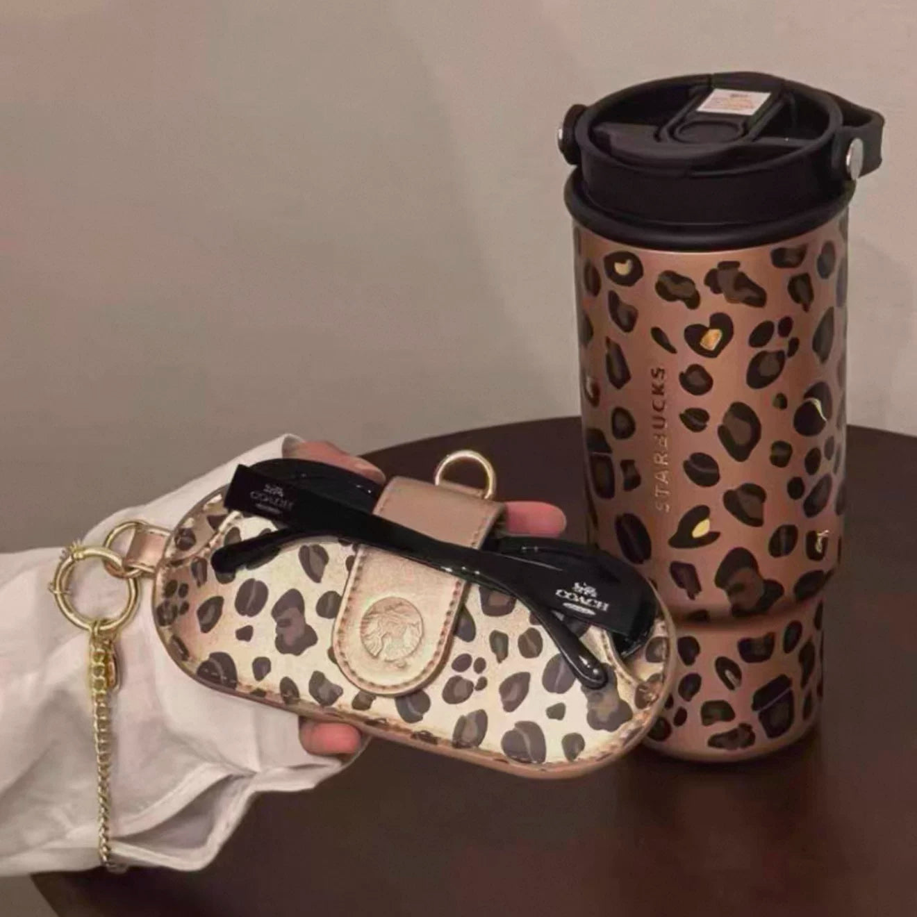 Starbucks China 2026 Leopard Print Series Leopard Coffee Style Stainless Steel Cup 850ml 29.92oz