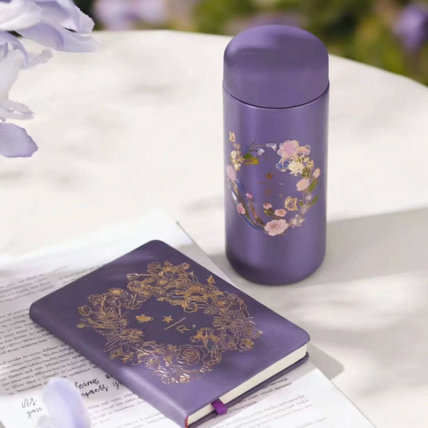 Starbucks China 2026 Reserve Spring Bloom Series 395ml stainless steel thermos cup with notebook set