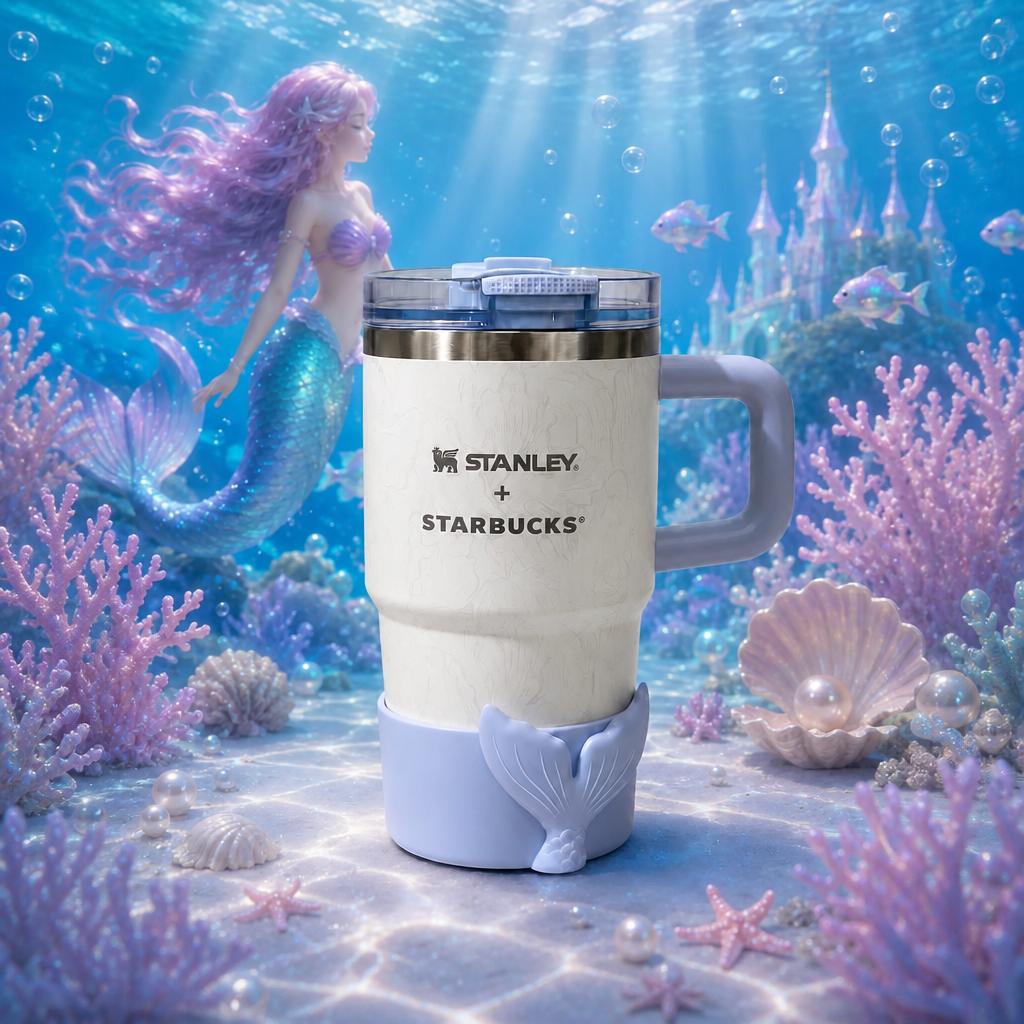 Starbucks China 2026 Undersea Wonder Series Stanley Collaboration Stainless Steel Straw Cup 591ml 20.8oz