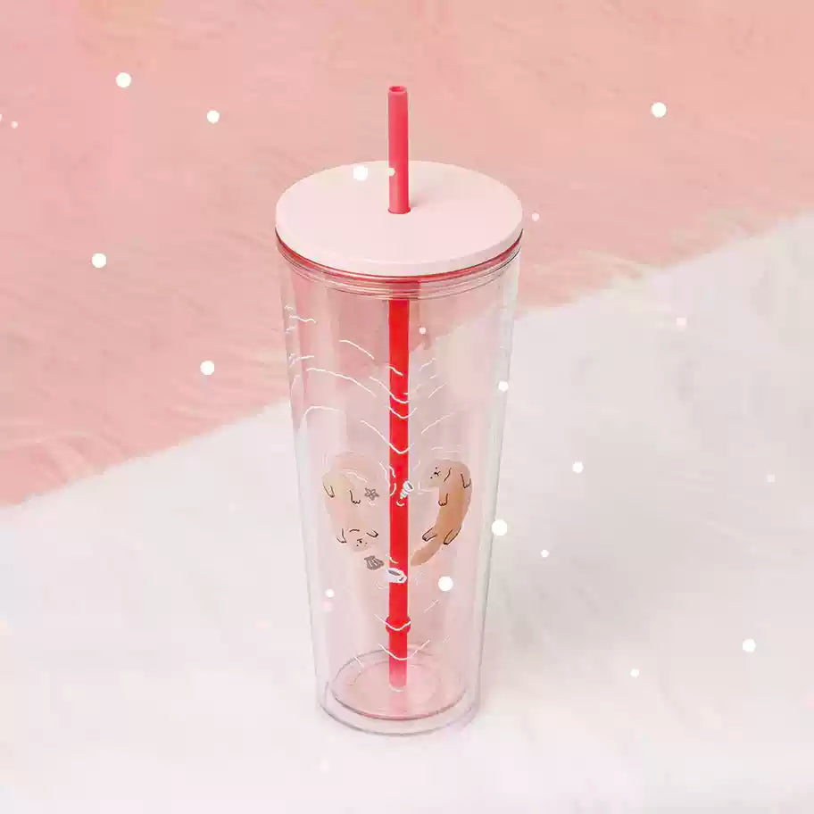 Starbucks HONG KONG 2025 Valentine's Day Plastic Cold Water Cup 710ml Starbucks loveinstarbucks