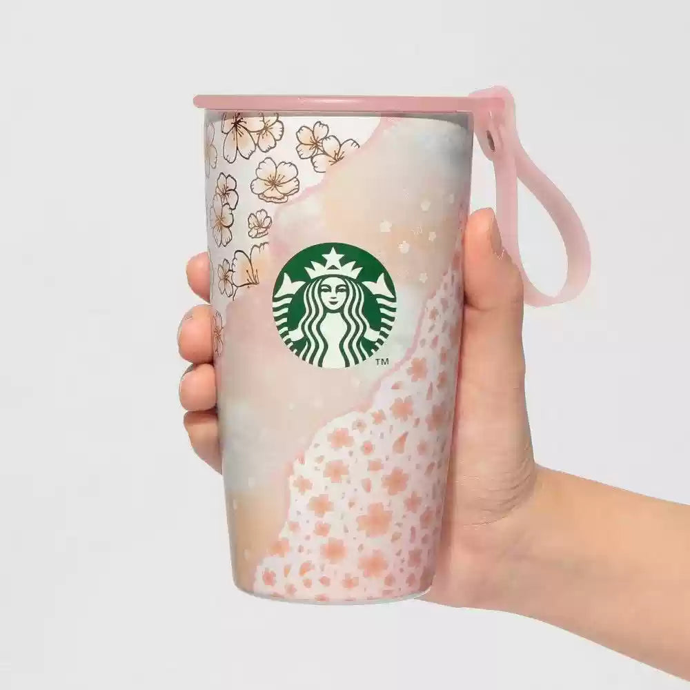 Starbucks Japan 2025 Sakura series Stainless Steel Handle Rope Cup 355ml