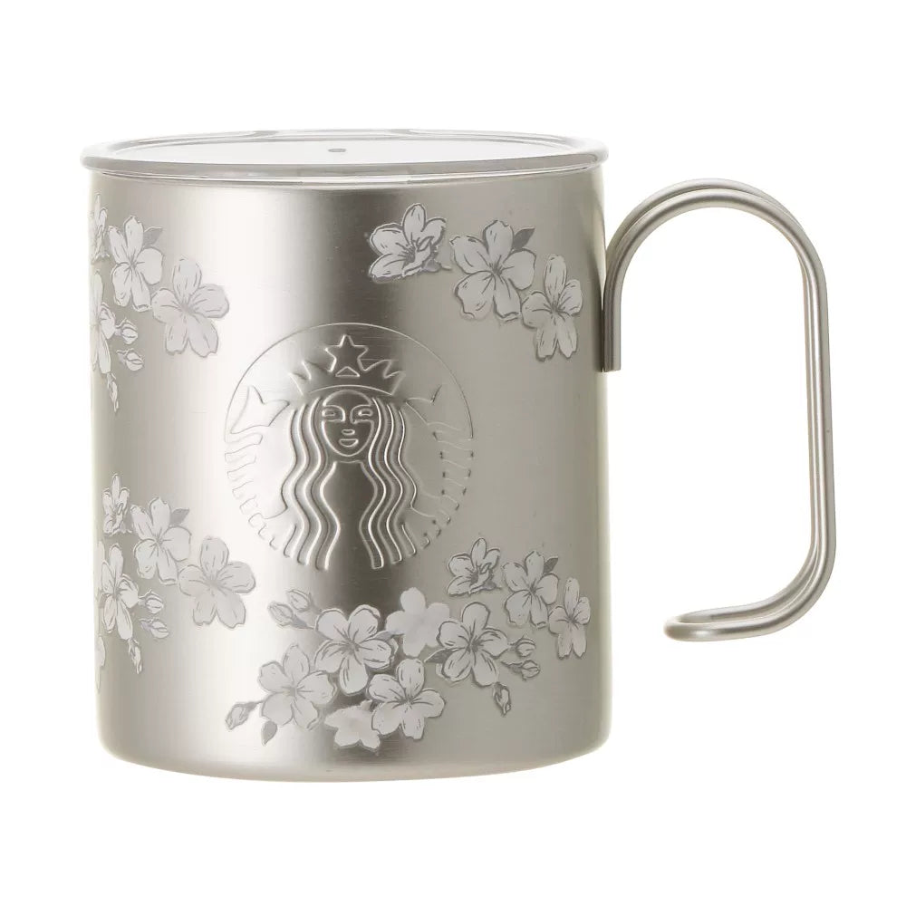 Starbucks Japan 2026 Blue Cherry Blossom Series Stainless Steel Tabletop Cup 355ml