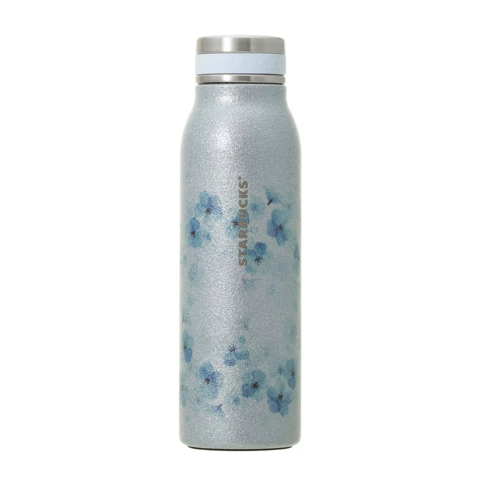 Starbucks Japan 2026 Blue Cherry Blossom Series Stainless Steel Water Bottle 444ml