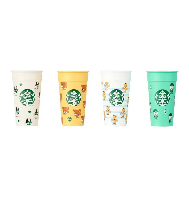 Starbucks Korea 2025 Summer collection Eco-friendly cup 4PCS