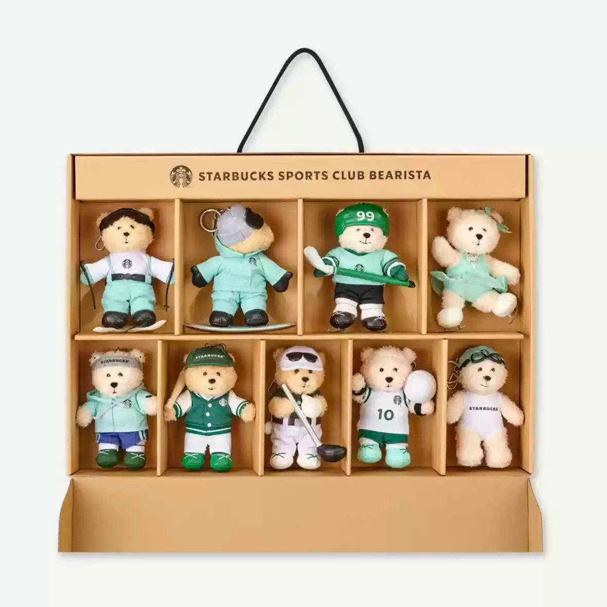 Starbucks Korea 2025 bearista sports keychain set