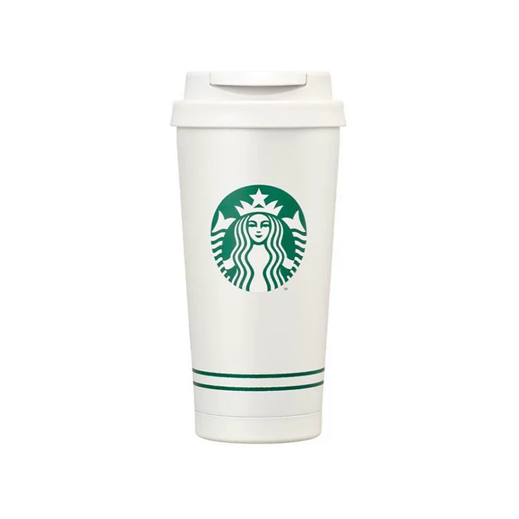 Starbucks Korea 2025 core white green series Stainless steel cup 473ml 16.65oz