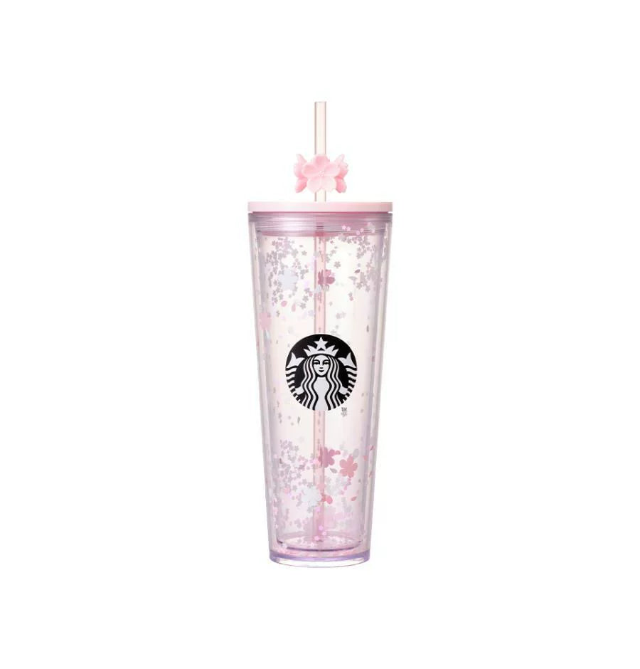 Starbucks Korea 2026 Cherry Blossom Series Pink Cherry Blossom Plastic Straw Cup 710ml 24.99oz