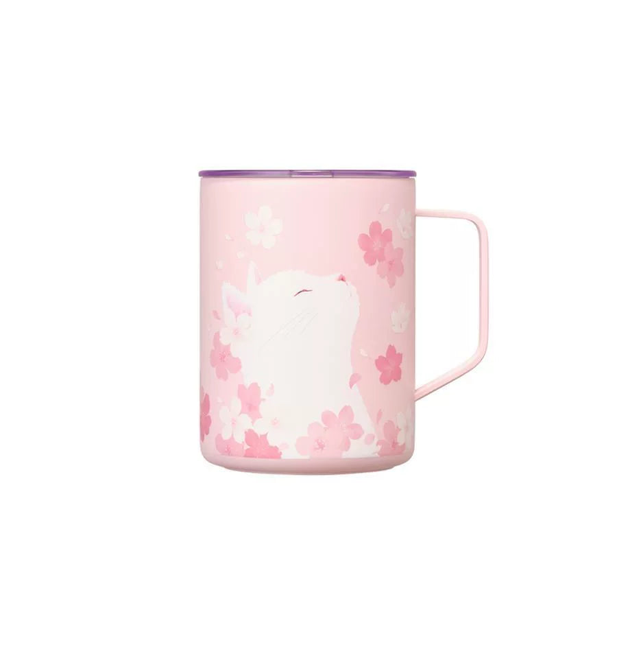 Starbucks Korea 2026 Cherry Blossom Series Pink Kitten Handle Stainles