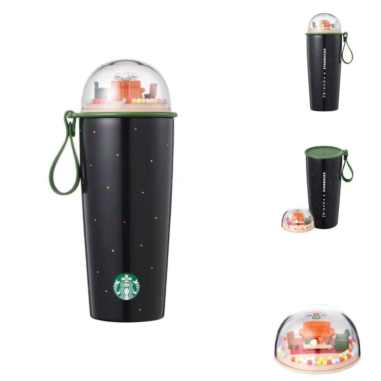 Starbucks Korea 2026 Friends collaboration series Blue black stainless  steel Cup 473ml