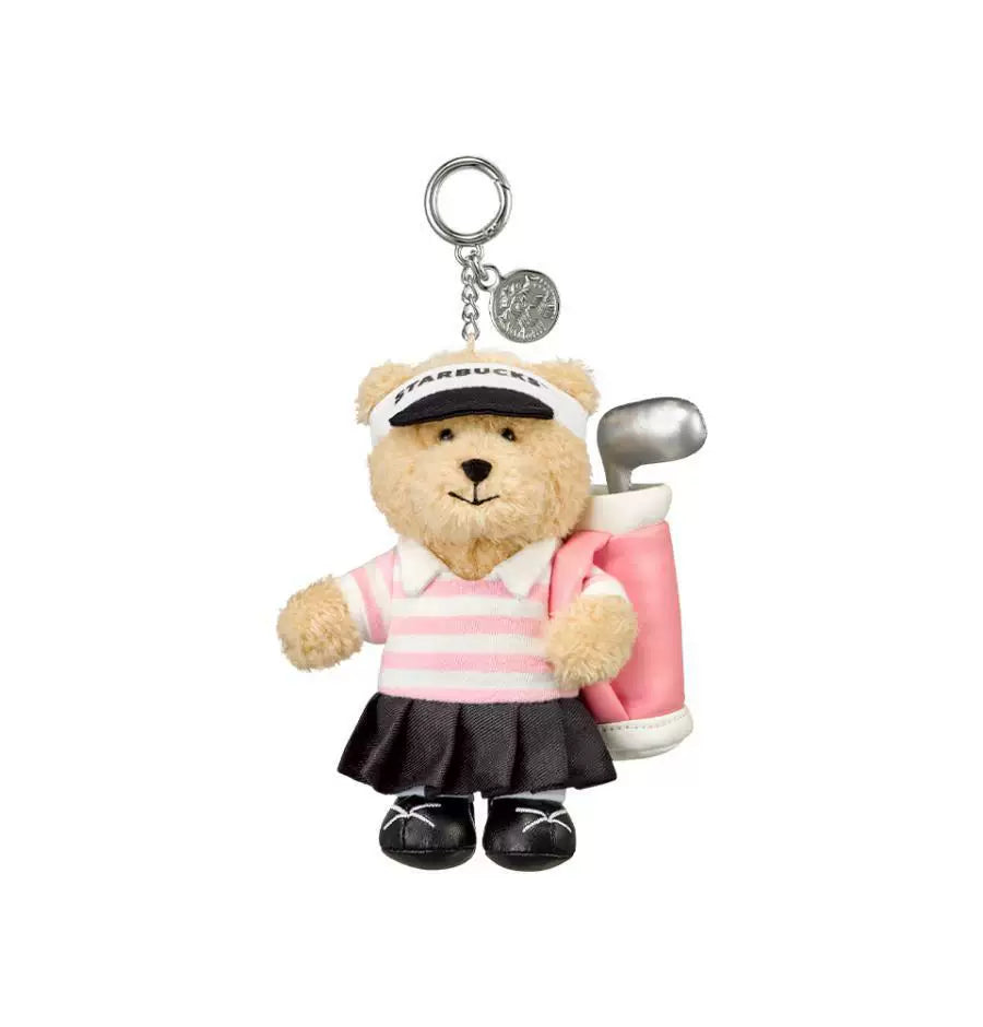 Starbucks Korea 2026 Golf Series Pink Clothes Keychain