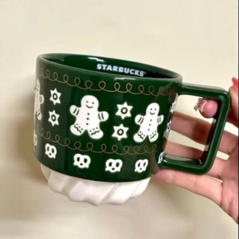 Starbucks Taiwan 2025 Christmas Party Series Green Mug 14.57oz 414ml