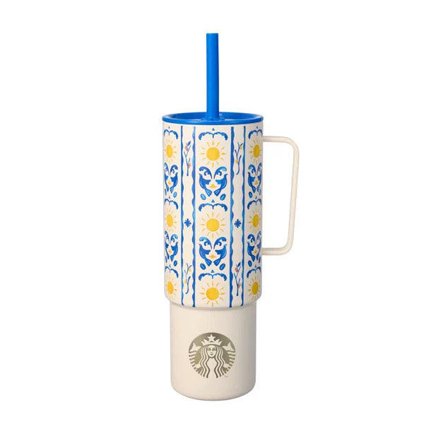 Starbucks Taiwan 2025 Summer Mediterranean Style Series Stainless Steel Handle TOGO Cold Water Cup