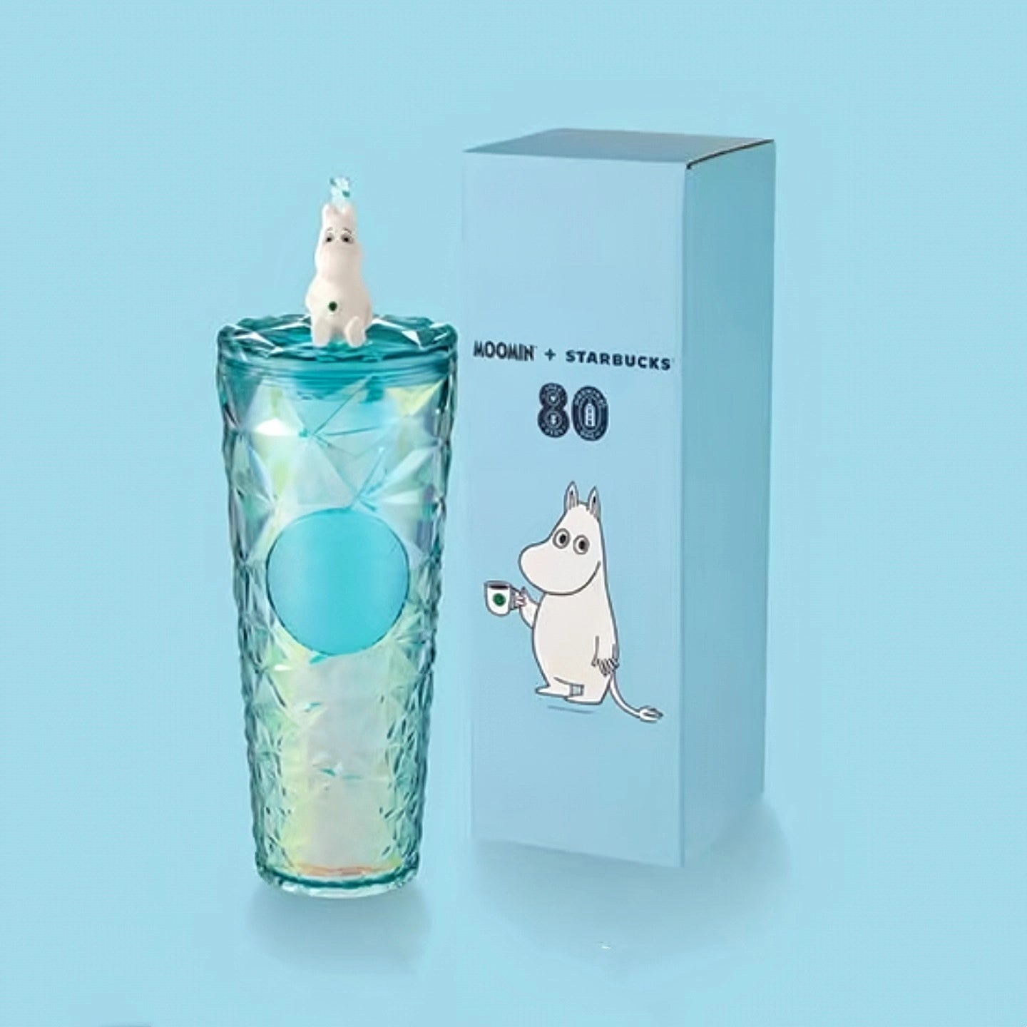 Starbucks Thailand 2025 Moomin co-branded series Blue Diamond Colorful Straw Cup 710ml 24oz