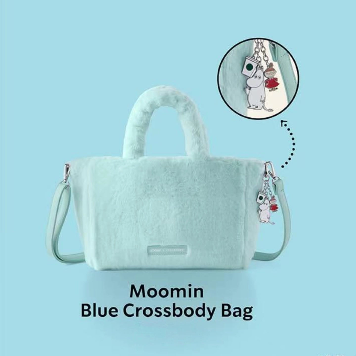 Starbucks Thailand 2025 Moomin co-branded series blue crossbody bag