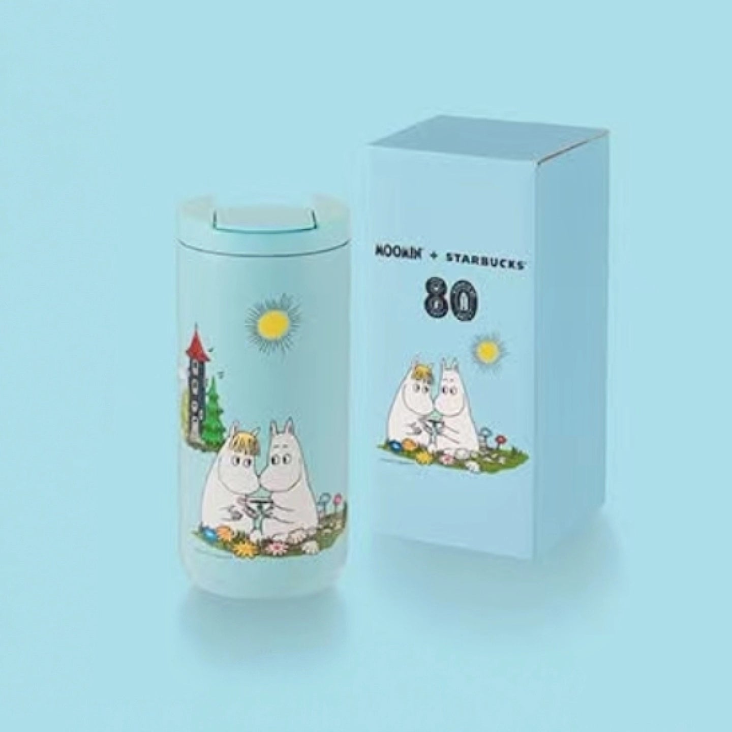 Starbucks Thailand 2025 Moomin co-branded series blue stainless steel