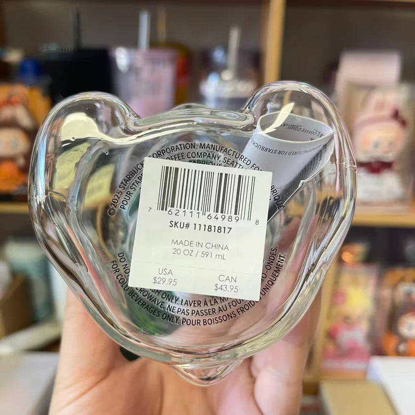 Starbucks 2025/2026 Green hat Transparent Bearista Bear glass -read details before order