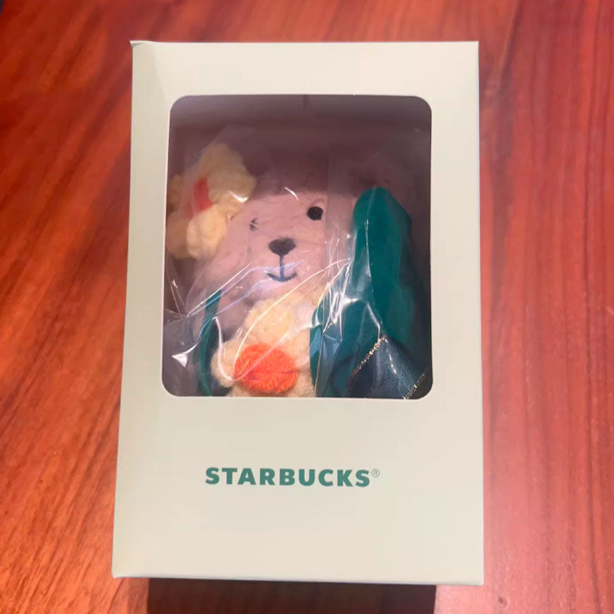 Starbucks China 2025 Valentine's Day Flower Bearista Keychain