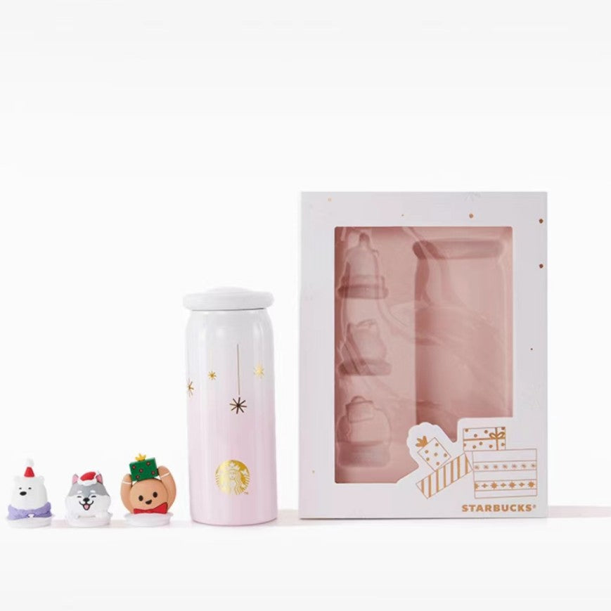 Starbucks China 2023 Christmas cute pet series Stainless steel thermos cup gift box Starbucks loveinstarbucks
