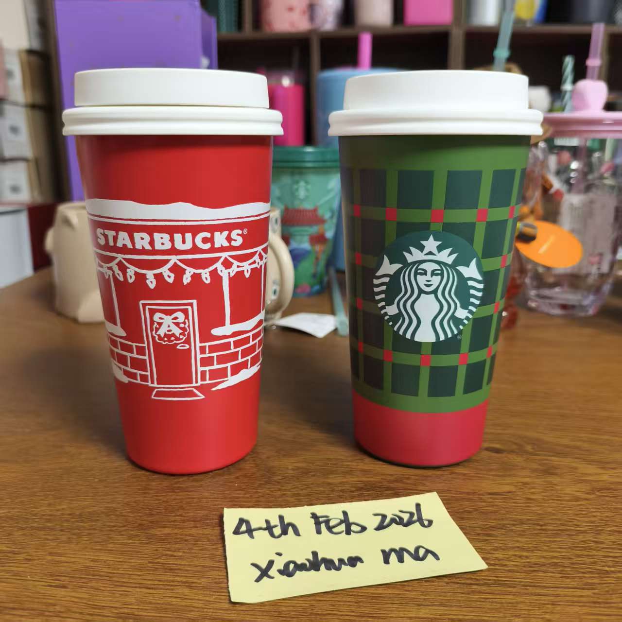 Starbucks Christmas stainless steel cups (2 pieces)