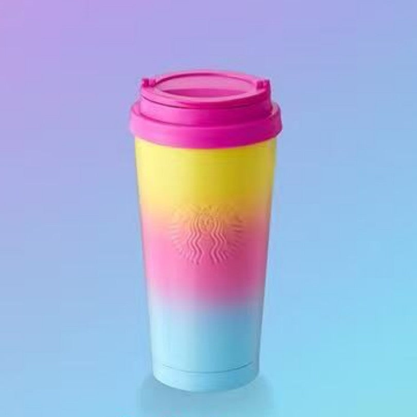 Starbucks Thailand 2025 PRIDE collection rainbow Stainless steel cup 16oz
