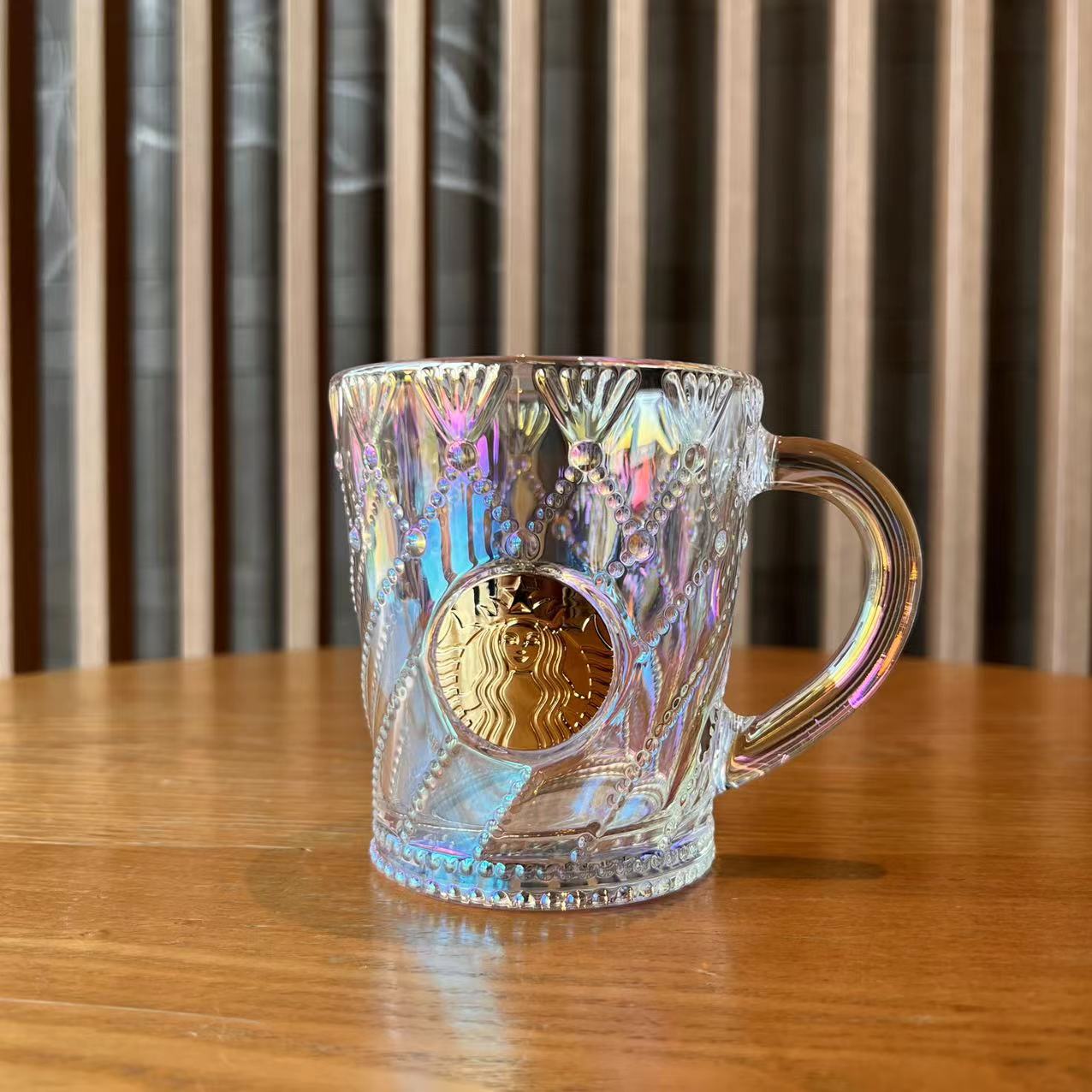 Starbucks China 2023 anniversary white gold mermaid series glass 400ml Starbucks loveinstarbucks