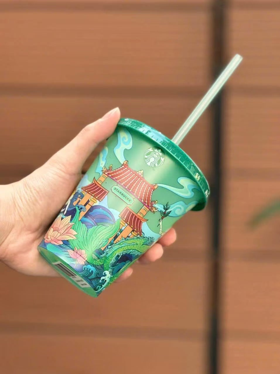 2PCS X Starbucks Vietnam 2026 green Reusable cold straw cup